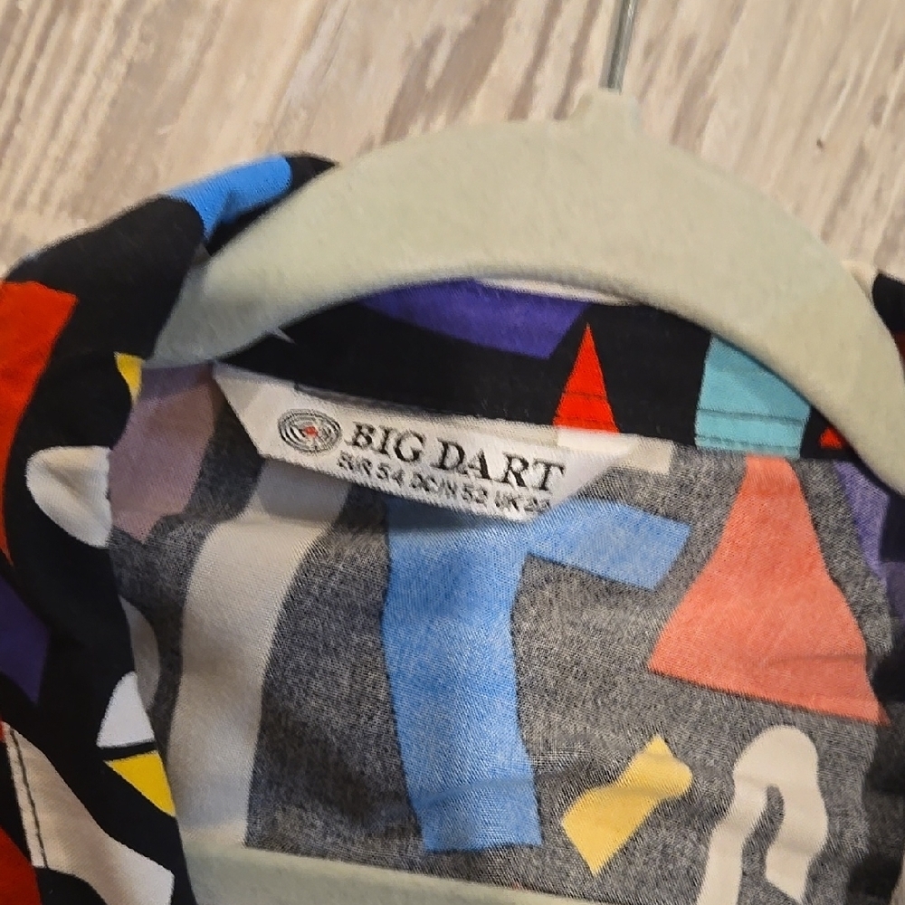 Big Dart Colorful Abstract Print Jacket - image 2